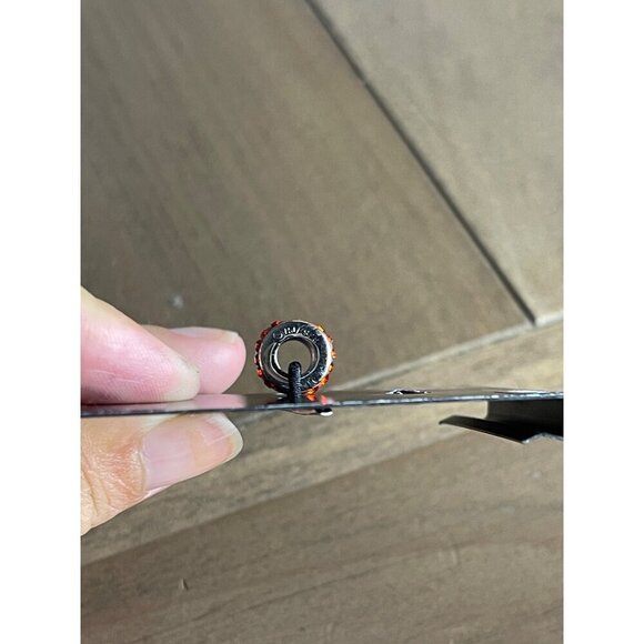 NFL Buccaneers Sterling Charm Bracelet Bead, Red, Crystal, Football - Picture 7 of 9